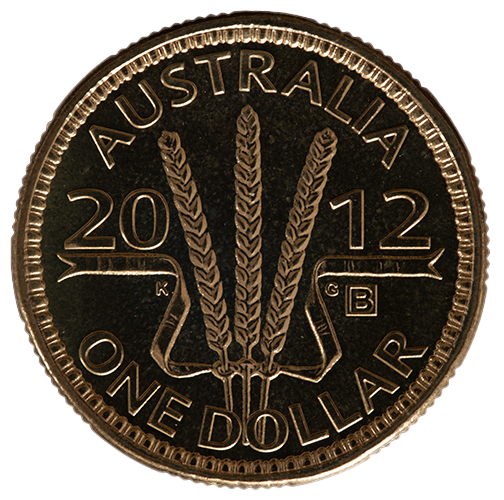 2012 $1 Coin - Wheat Sheaf Dollar - [B] Privy Mark