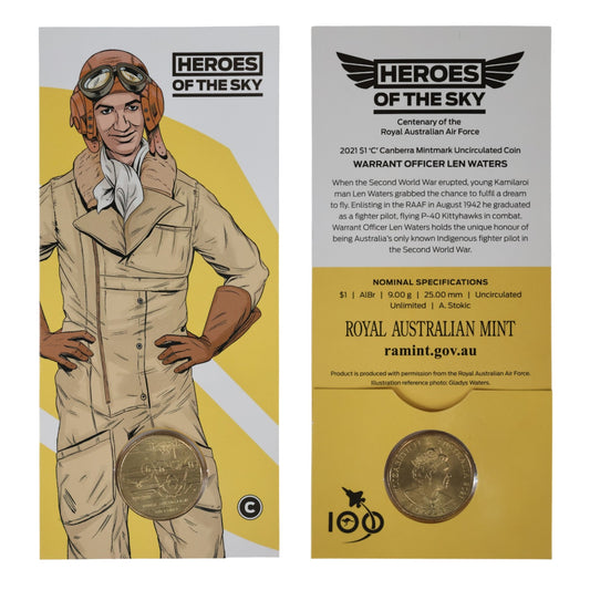 2021 $1 Coin - Heroes of the Sky - RAAF Centenary - 'C' Mintmark