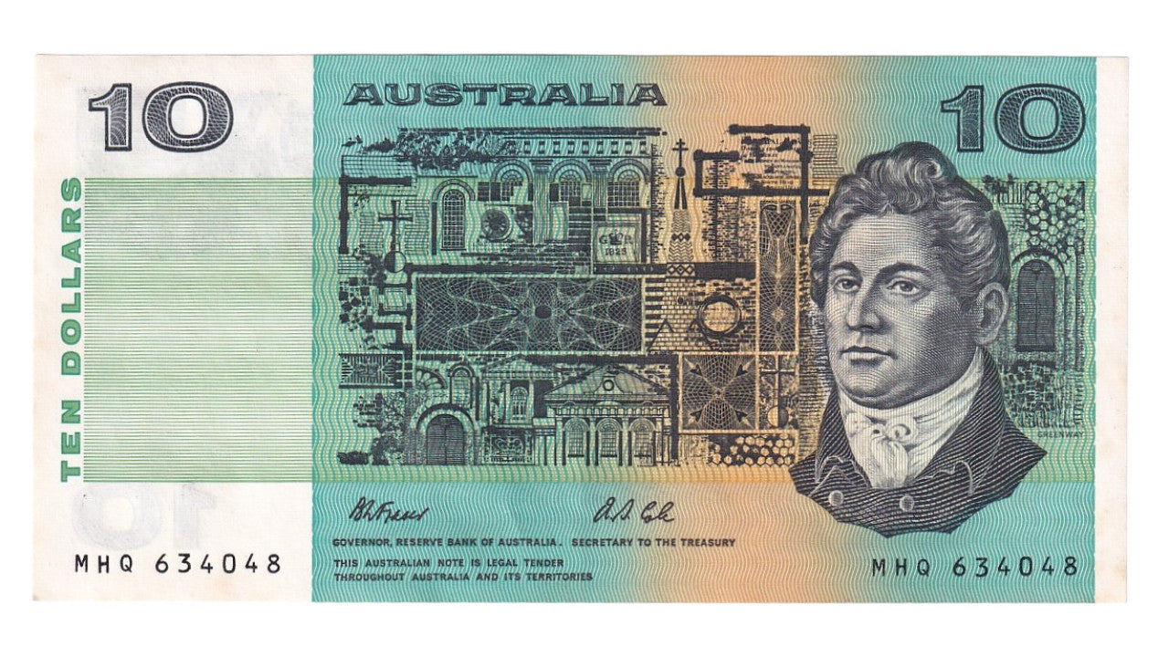 1991 Australian 10 Dollar Note Set - MHQ 634048/49/50 - Fraser/Cole with Plate Letter - R313a - Extremely Fine