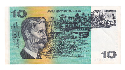 1991 Australian 10 Dollar Note Set - MHQ 634048/49/50 - Fraser/Cole with Plate Letter - R313a - Extremely Fine