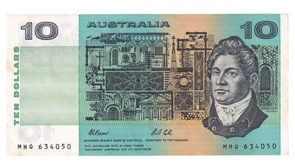 1991 Australian 10 Dollar Note Set - MHQ 634048/49/50 - Fraser/Cole with Plate Letter - R313a - Extremely Fine