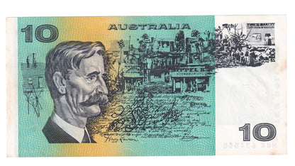 1991 Australian 10 Dollar Note Set - MHQ 634048/49/50 - Fraser/Cole with Plate Letter - R313a - Extremely Fine