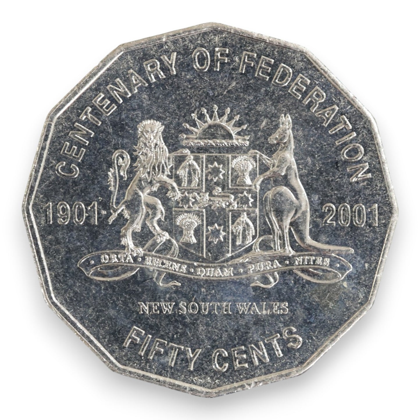 2001 50c Coin - Centenary of Federation - New South Wales - Uncirculated