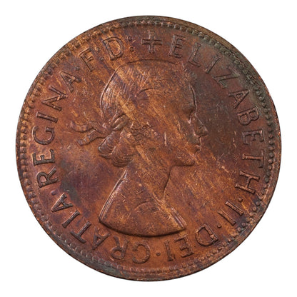 1964 Y. Australian Penny - "Missing 1" variety - EF (Details - Scratched/Wiped)