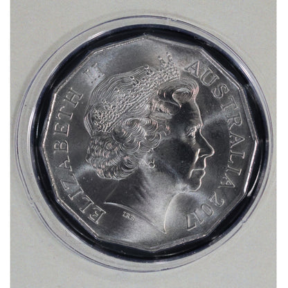 2017 50c Coloured Uncirculated Coin - 50th Anniversary of Sir Jack Brabham World Championship