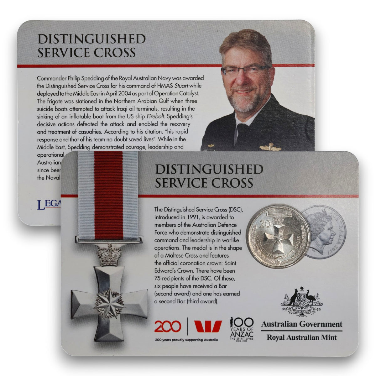 2017 Legends of the ANZACs: Medals of Honour (Individual Coincards)
