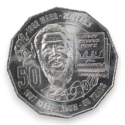 2017 50c "50th Anniv. 1967 Referendum / 25th Anniv. Mabo Decision" - Uncirculated (Ex-RAM Bag)