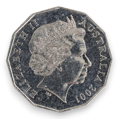 2001 50c Coin - Centenary of Federation - Victoria - Uncirculated
