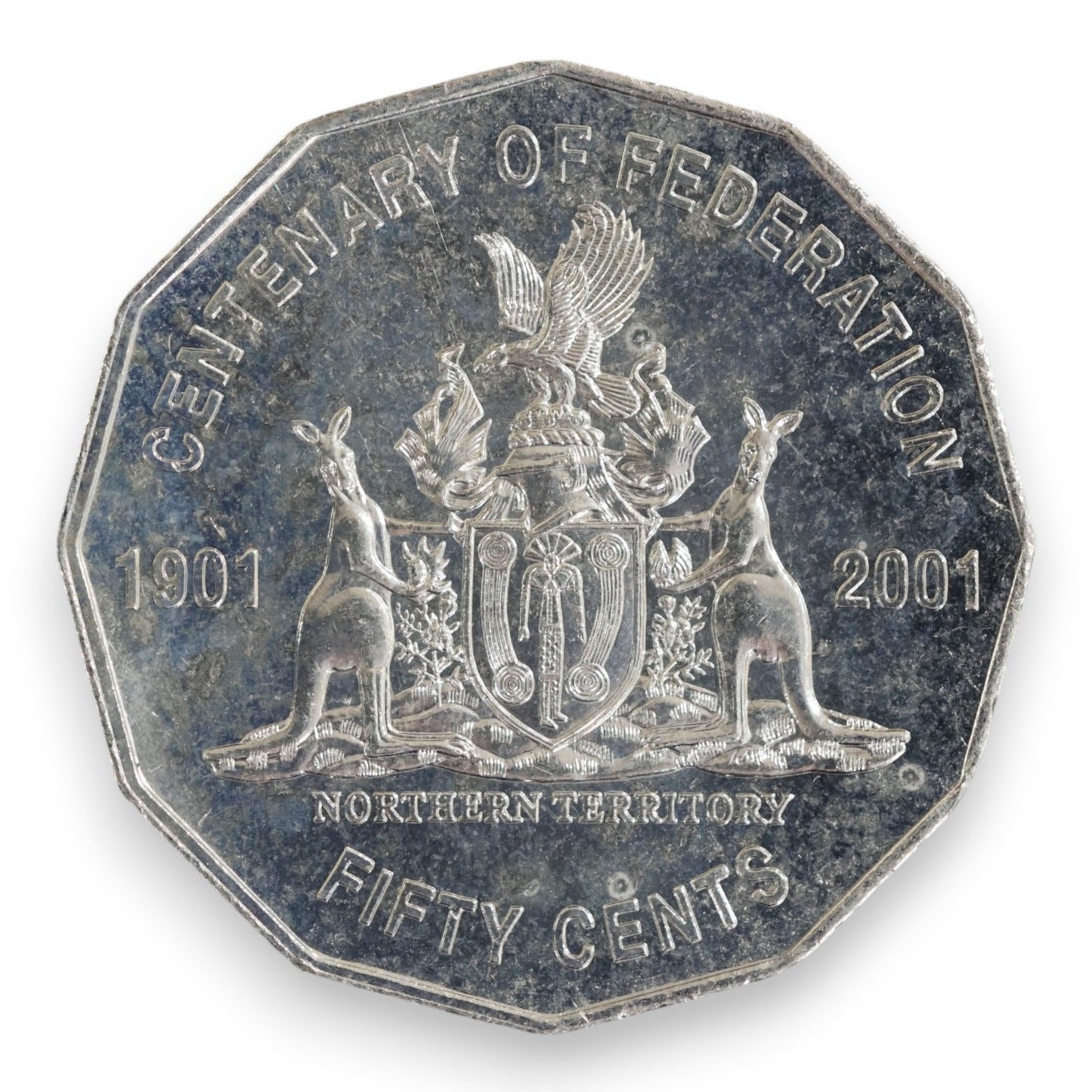 2001 50c Coin - Centenary of Federation - Northern Territory - Uncirculated