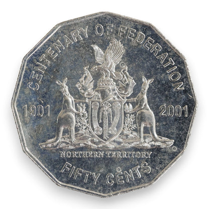 2001 50c Coin - Centenary of Federation - Northern Territory - Uncirculated