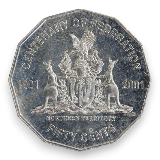 2001 50c Coin - Centenary of Federation - Northern Territory - Uncirculated