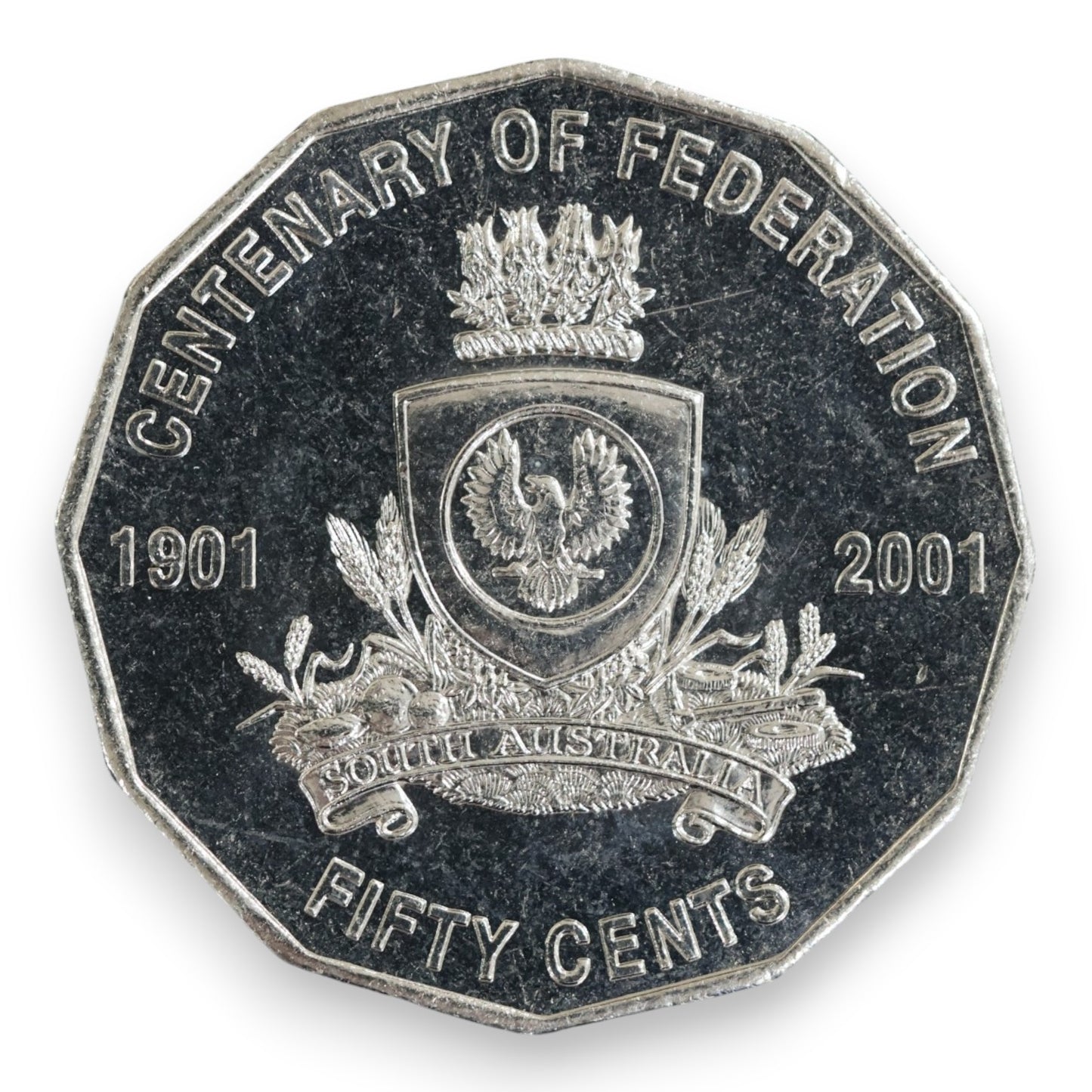 2001 50c Coin - Centenary of Federation - South Australia - Uncirculated