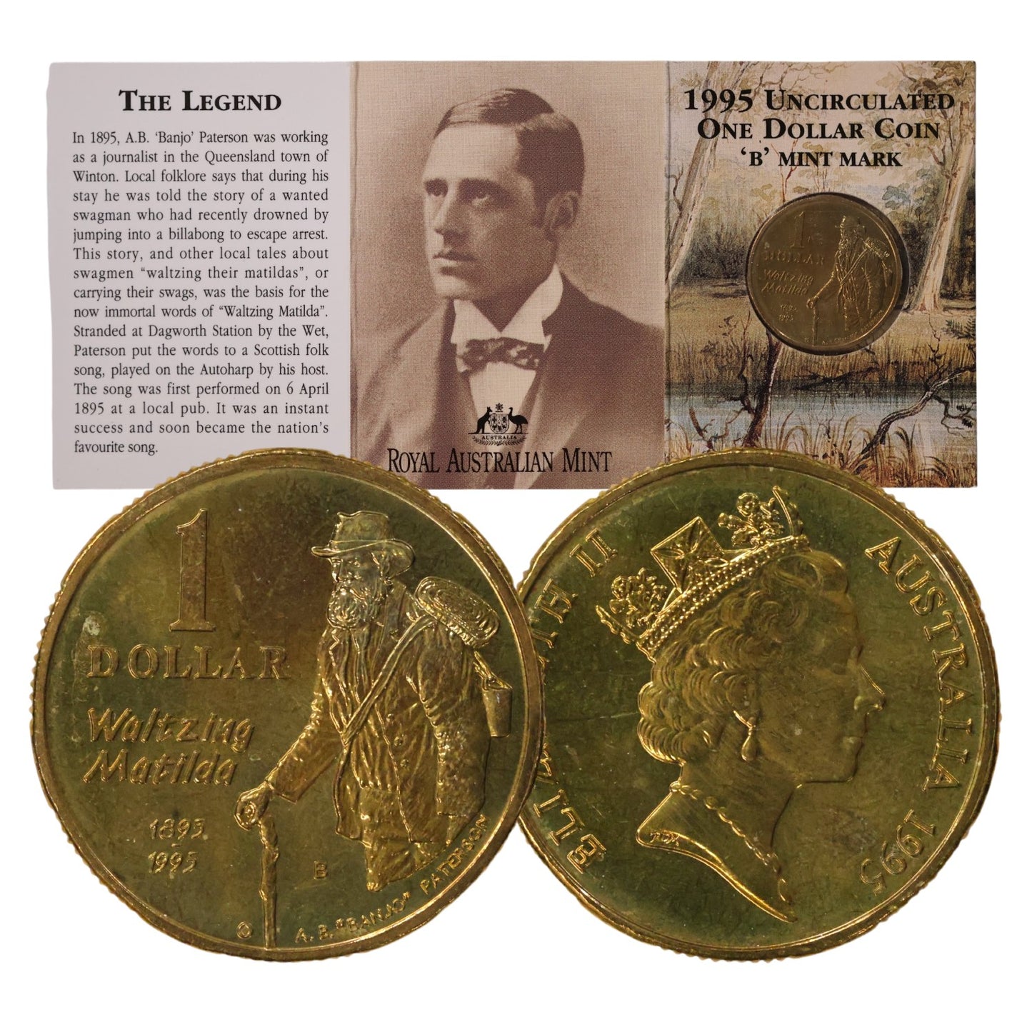 1995 $1 Coin - Centenary of Banjo Paterson's "Waltzing Matilda"
