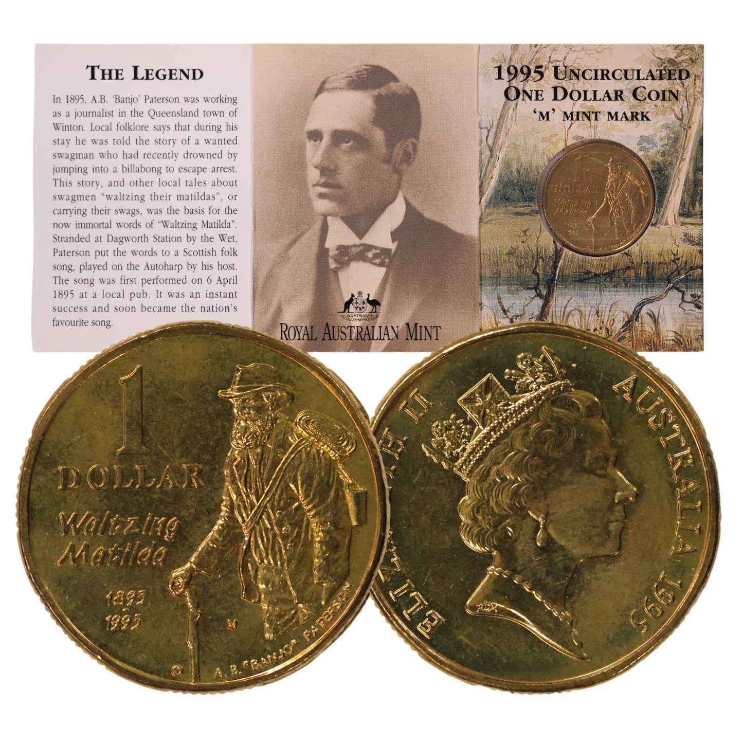 1995 $1 Coin - Centenary of Banjo Paterson's "Waltzing Matilda"
