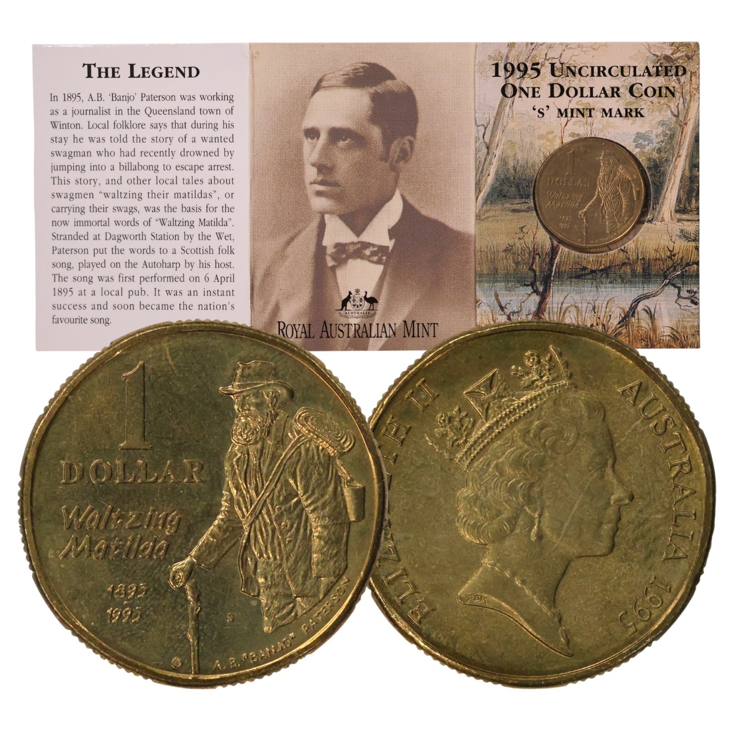 1995 $1 Coin - Centenary of Banjo Paterson's "Waltzing Matilda"