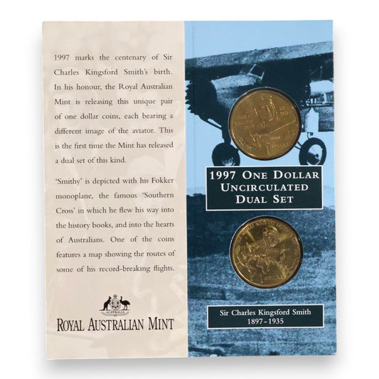 1997 $1 Uncirculated Dual Set - Sir Charles Kingsford 1897-1935