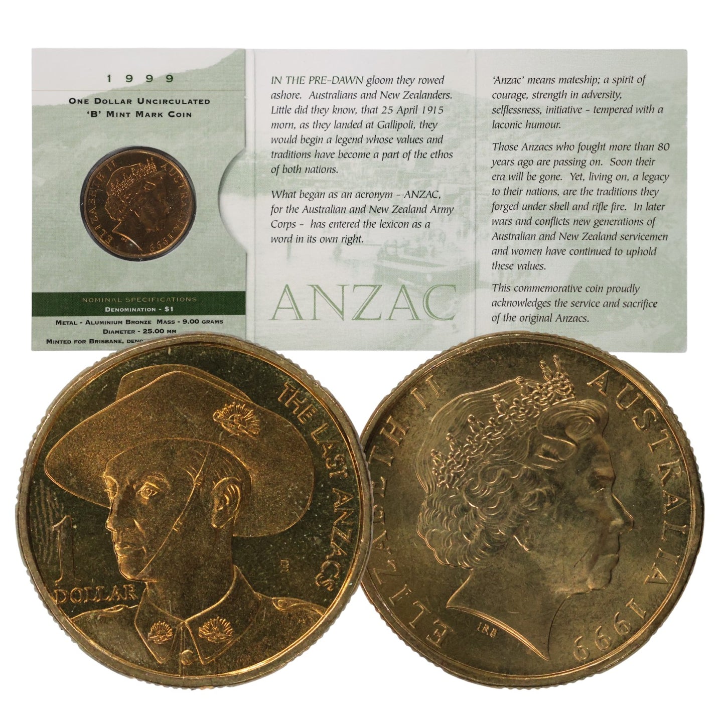1999 $1 Coin - The Last ANZACS