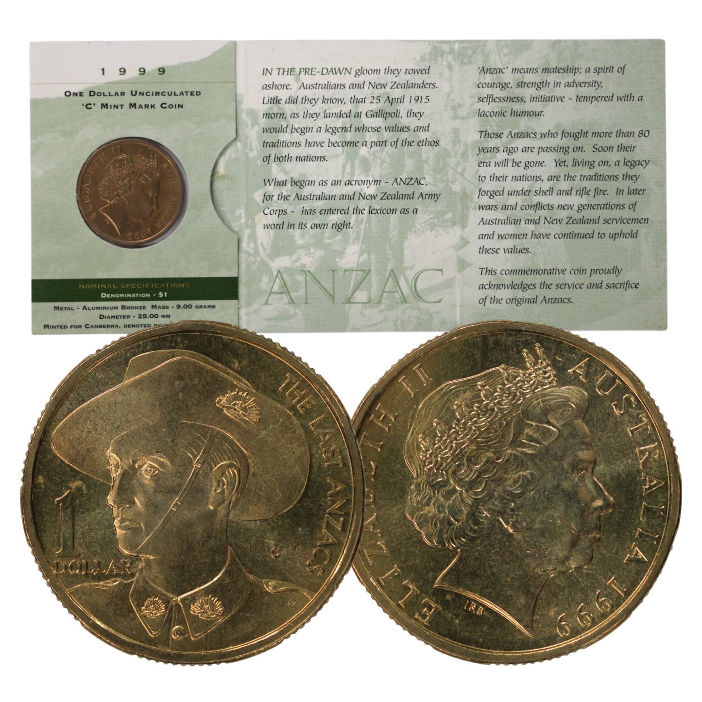 1999 $1 Coin - The Last ANZACS