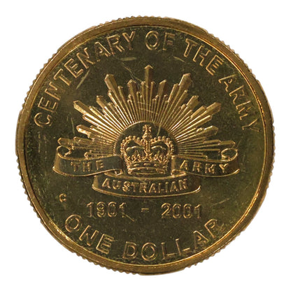 2001 $1 Coin - Centenary of Army 'C' Mintmark
