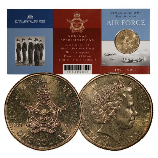 2001 $1 Coin - 80th Anniversary of the Royal Australian Air Force