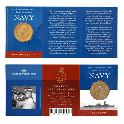 2001 $1 Coin - 90th Anniversary of the Navy