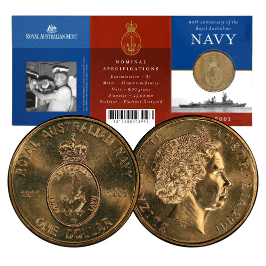 2001 $1 Coin - 90th Anniversary of the Navy