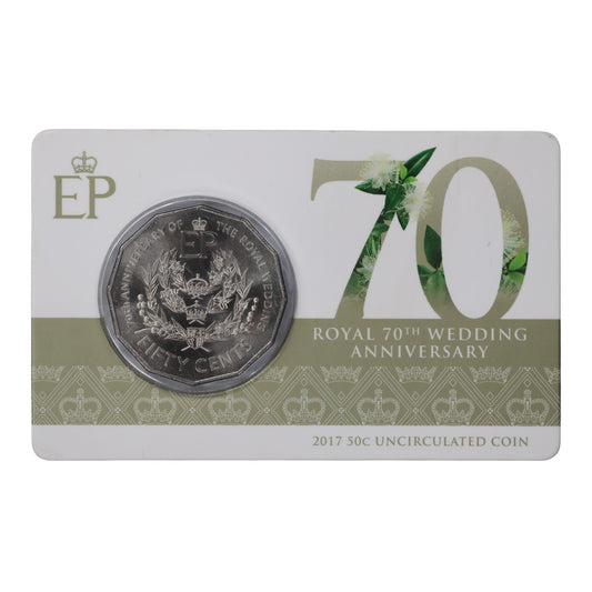 2017 50c Coin - Royal 70th Wedding Anniversary