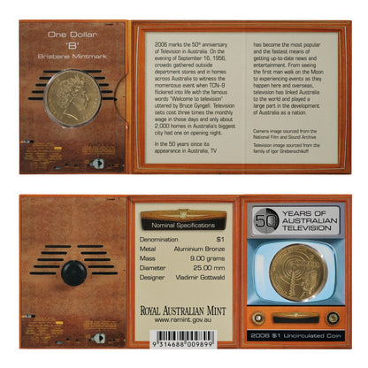 2006 $1 Coin - 50 Years of Television