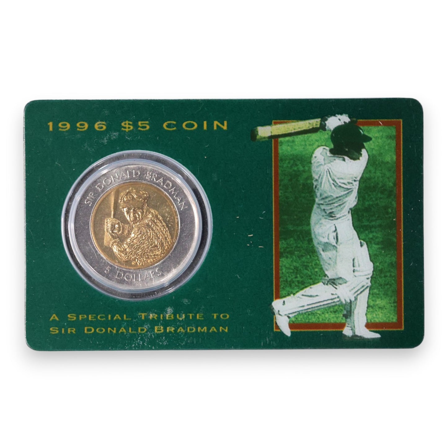 1996 $5 Coin - Sir Donald Bradman Tribute