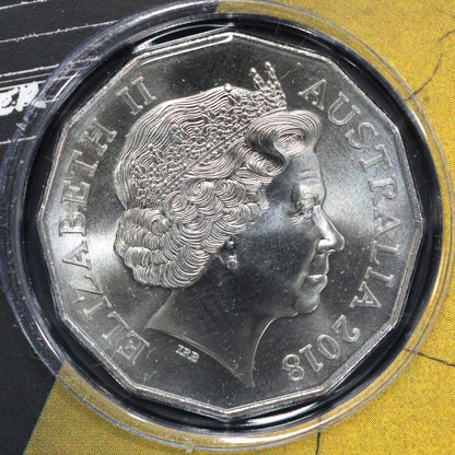 2018 50c Coin - AC/DC 45 Years of Thunder
