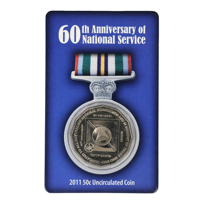 2011 50c Coin - 60th Anniversary of National Service