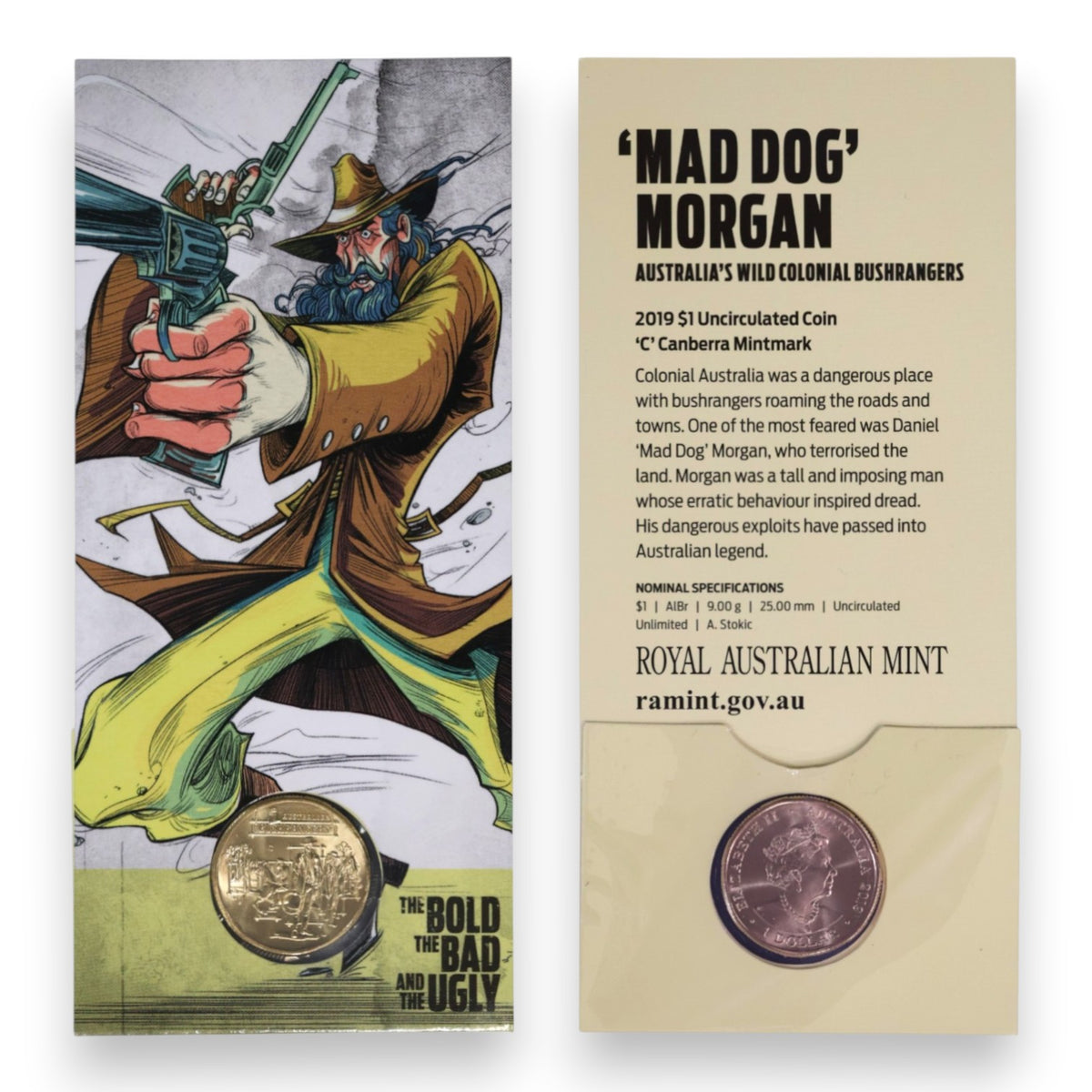 2019 $1 Coin - Australia's Wild Colonial Bushrangers (Multi-Variety Selection)