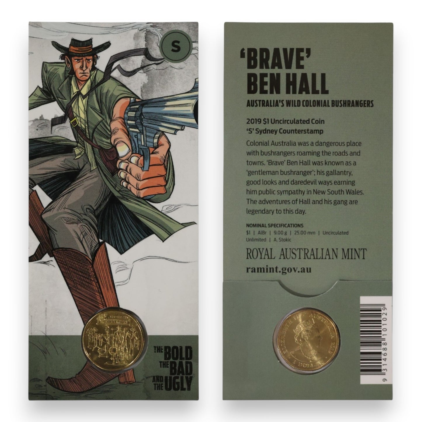 2019 $1 Coin - Australia's Wild Colonial Bushrangers (Multi-Variety Selection)