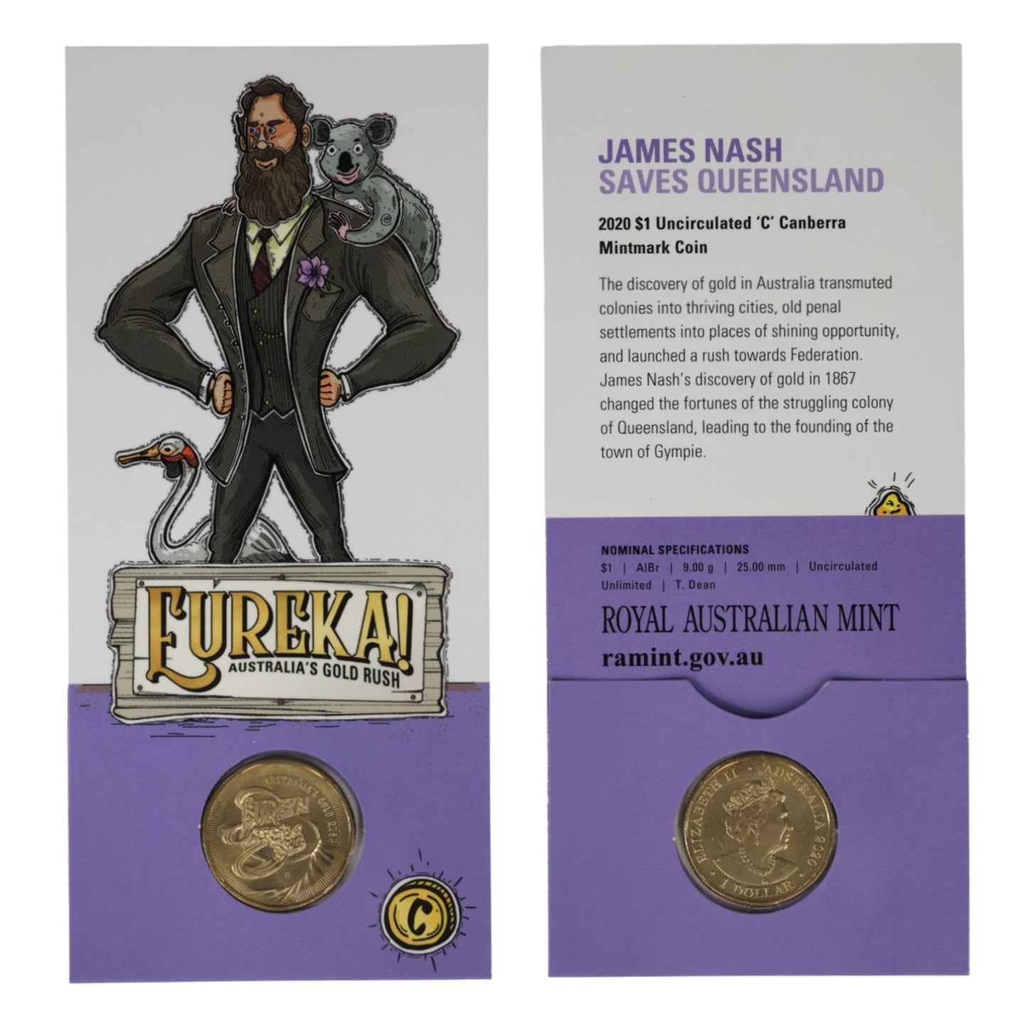 2020 $1 Uncirculated Coin - Australia's Gold Rush: 'C' Mintmark Series