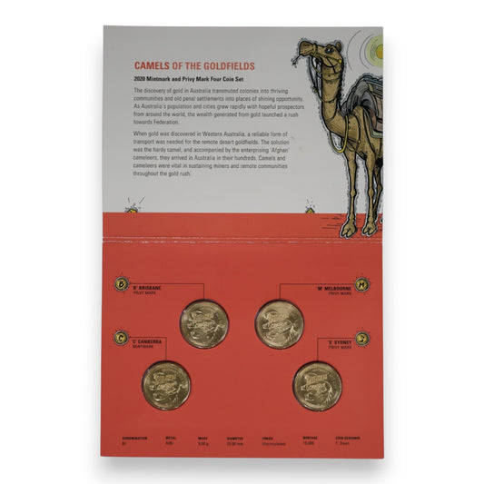2020 Mintmark and Privy Mark Four Coin $1 AlBr Uncirculated Set - Eureka! Australia's Gold Rush