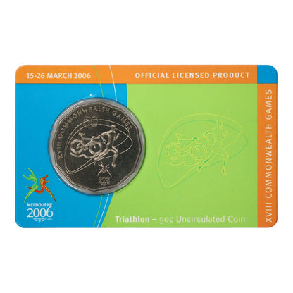 2006 50c Coin - XVIII Commonwealth Games - Triathlon