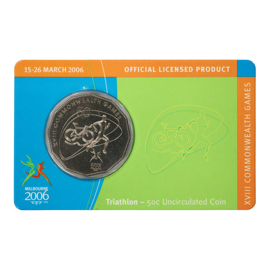 2006 50c Coin - XVIII Commonwealth Games - Triathlon