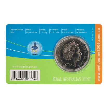 2006 50c Coin - XVIII Commonwealth Games - Table Tennis