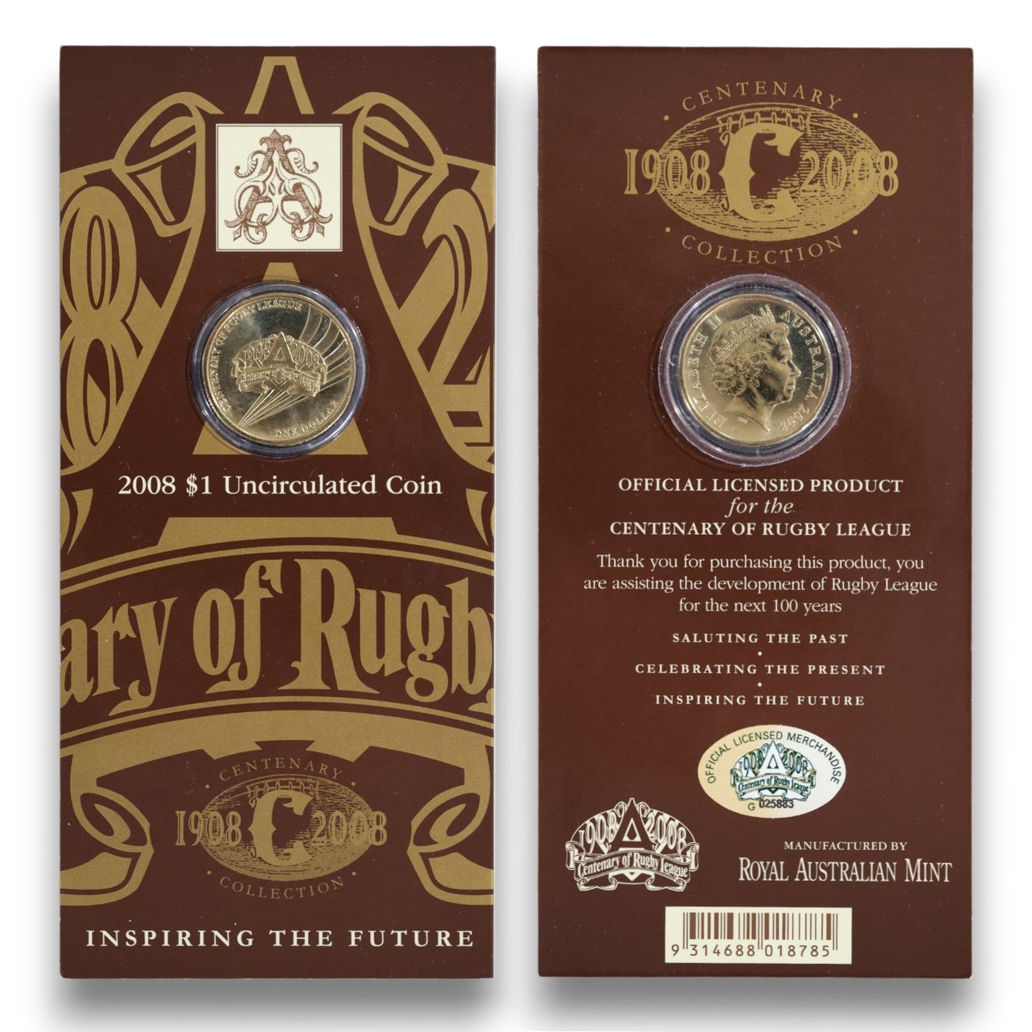 2008 $1 Coin - Centenary of Rugby