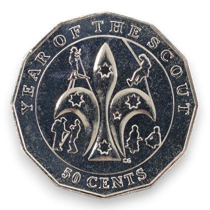 2008 50c Coin - Centenary of Scouting in Australia - Ex-PNC Uncirculated