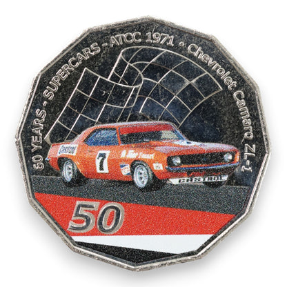 2020 50c Coin - 1971 Chevrolet Camaro ZL-1 - 60 Years of Supercars - Uncirculated