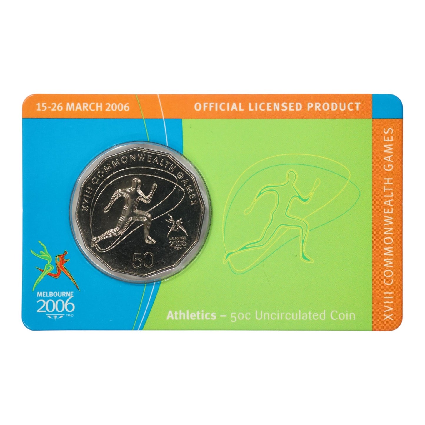 2006 50c Coin - XVIII Commonwealth Games - Athletics