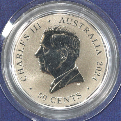 2024 50c Coloured Frosted Uncirculated Coin - NAIDOC Week