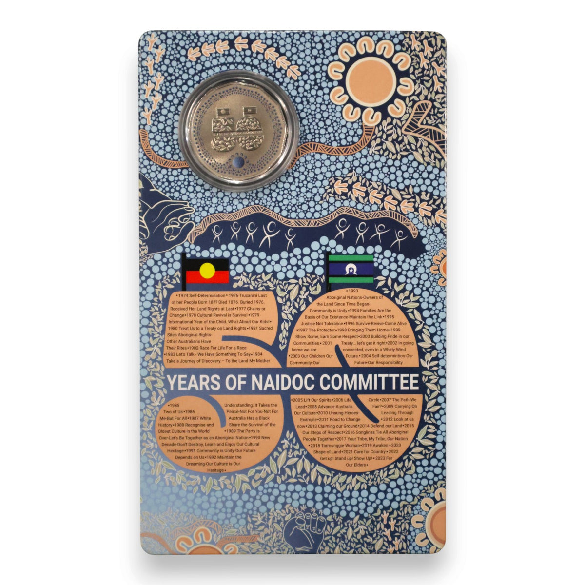 2024 50c Coloured Frosted Uncirculated Coin - NAIDOC Week