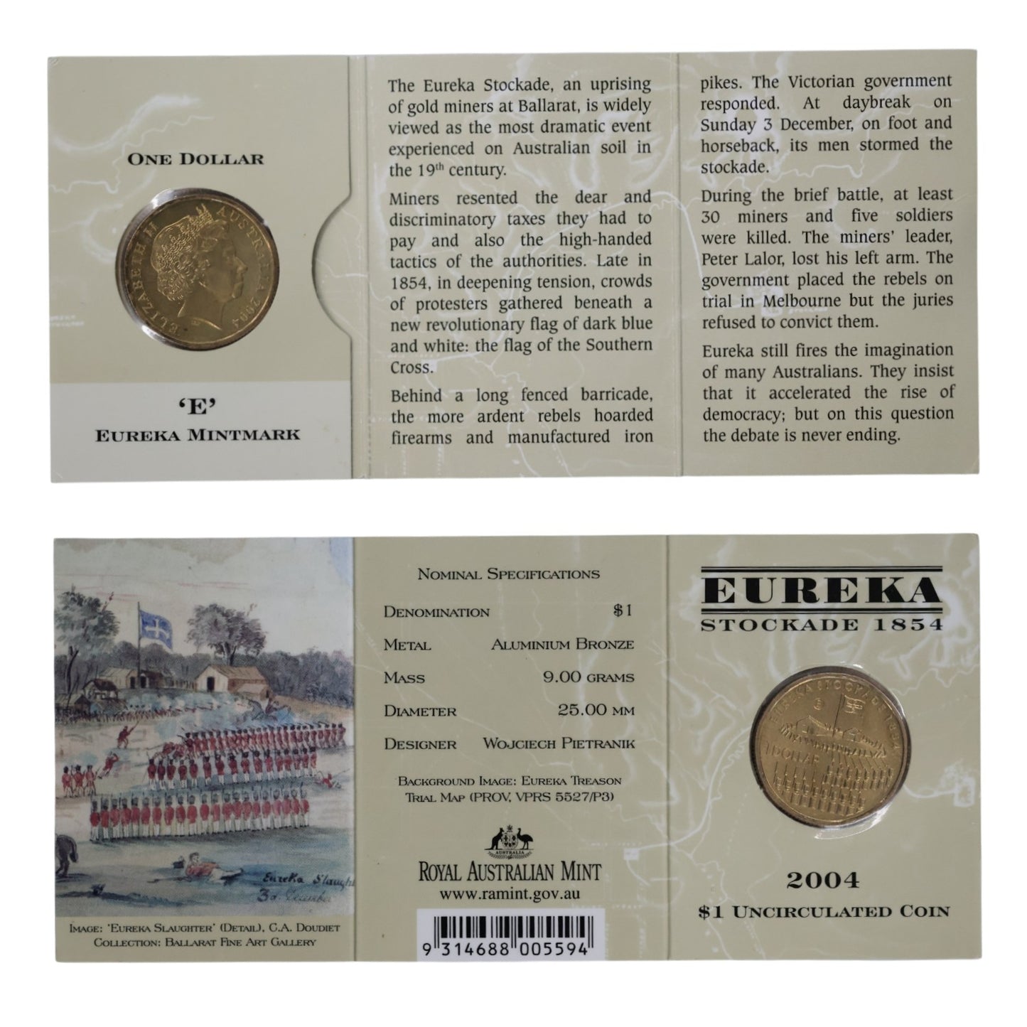 2004 $1 Coin - 150th Anniversary of the End of the Eureka Stockade