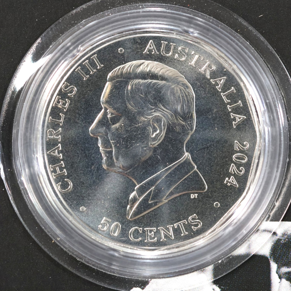 2024 50c Coloured Uncirculated Coin in Card - 50th Anniversary of Countdown