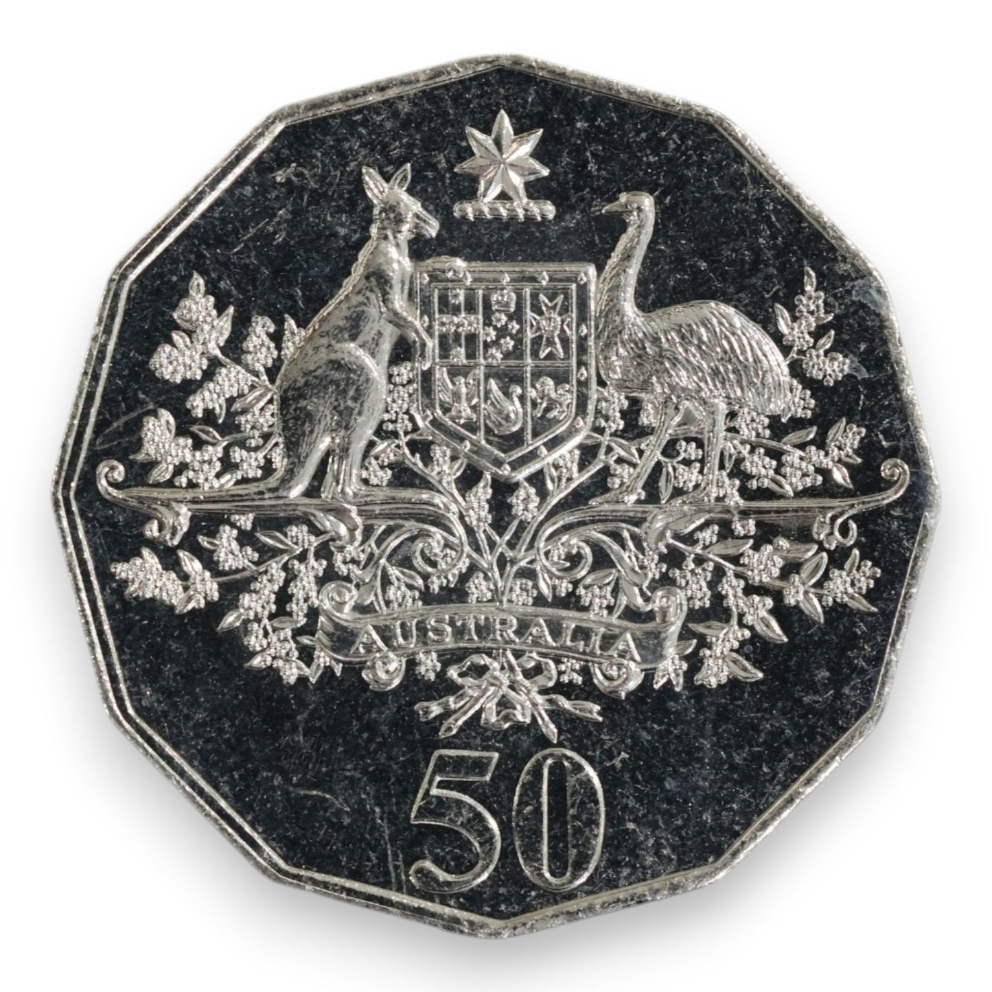 2001 50c Coin - Centenary of Federation - Federal Coat of Arms - "Roo-Zilla"