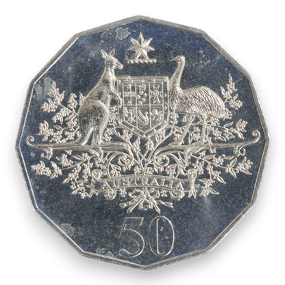 2001 50c Coin - Centenary of Federation - Federal Coat of Arms - Uncirculated