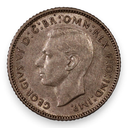 1942 'D' Australian Sixpence - Extremely Fine