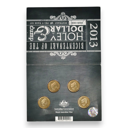 2013 Four $1 Coin Mintmark and Privy Mark Set - Bicentenary of the Holey Dollar and Dump